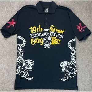 Blac Label Strength In Numbers Button Up Short Sleeve‎ Polo Shirt Size 2XL